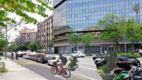 Recreación del carril bici de la calle de Aragó / AYUNTAMIENTO DE BARCELONA