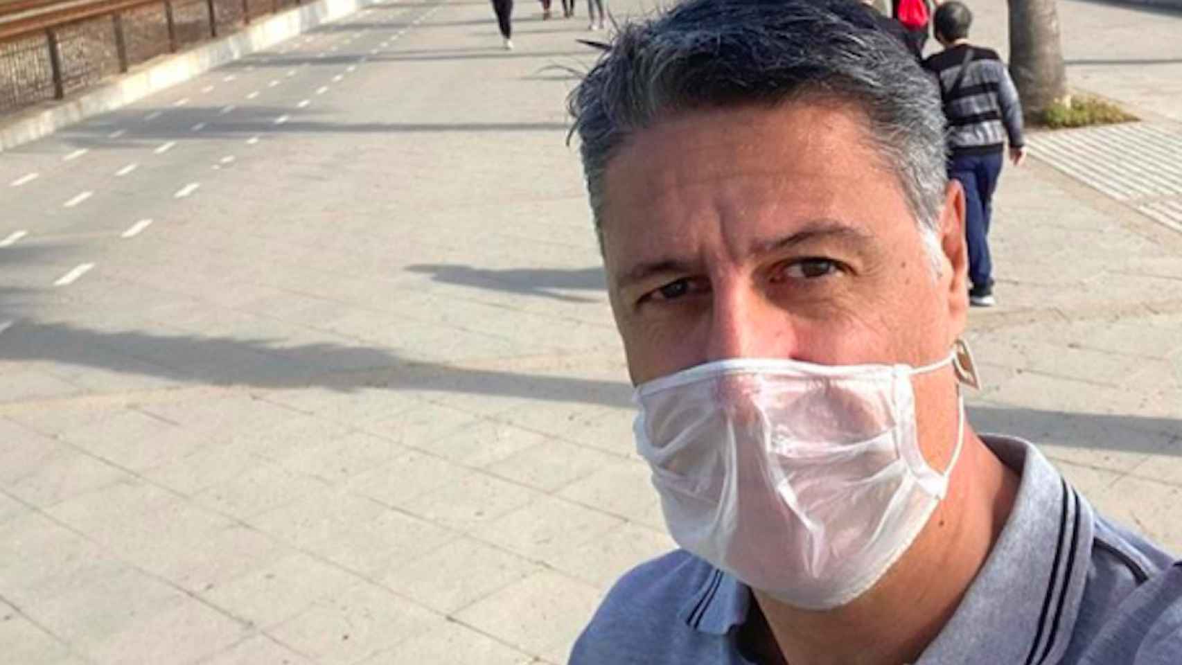 El alcalde de Badalona, Xavier García Albiol, tras salir a correr este sábado / INSTAGRAM