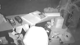 El ladrón, pillado robando de noche por las cámaras en una jardinería de Sant Just Desvern / MOSSOS