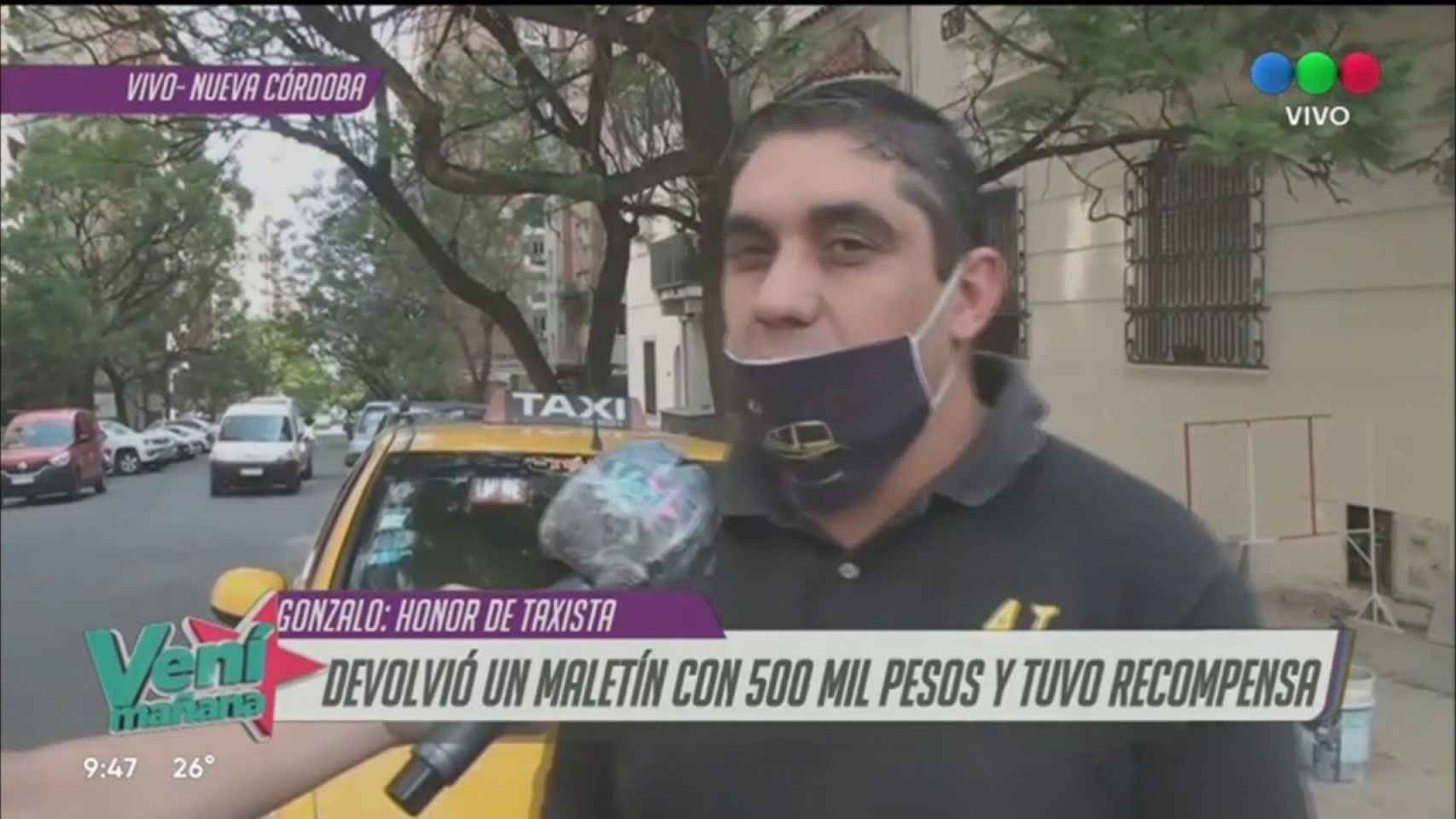 Gonzalo, el taxista argentino que devolvió un maletín lleno de dinero / YOUTUBE