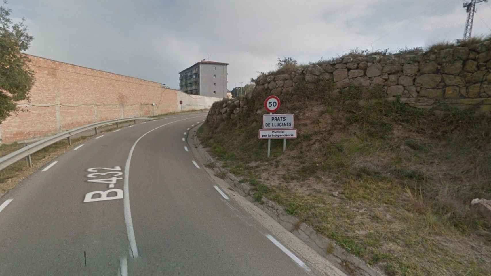 Carretera de entrada en Prats de Lluçanès / GOOGLE MAPS