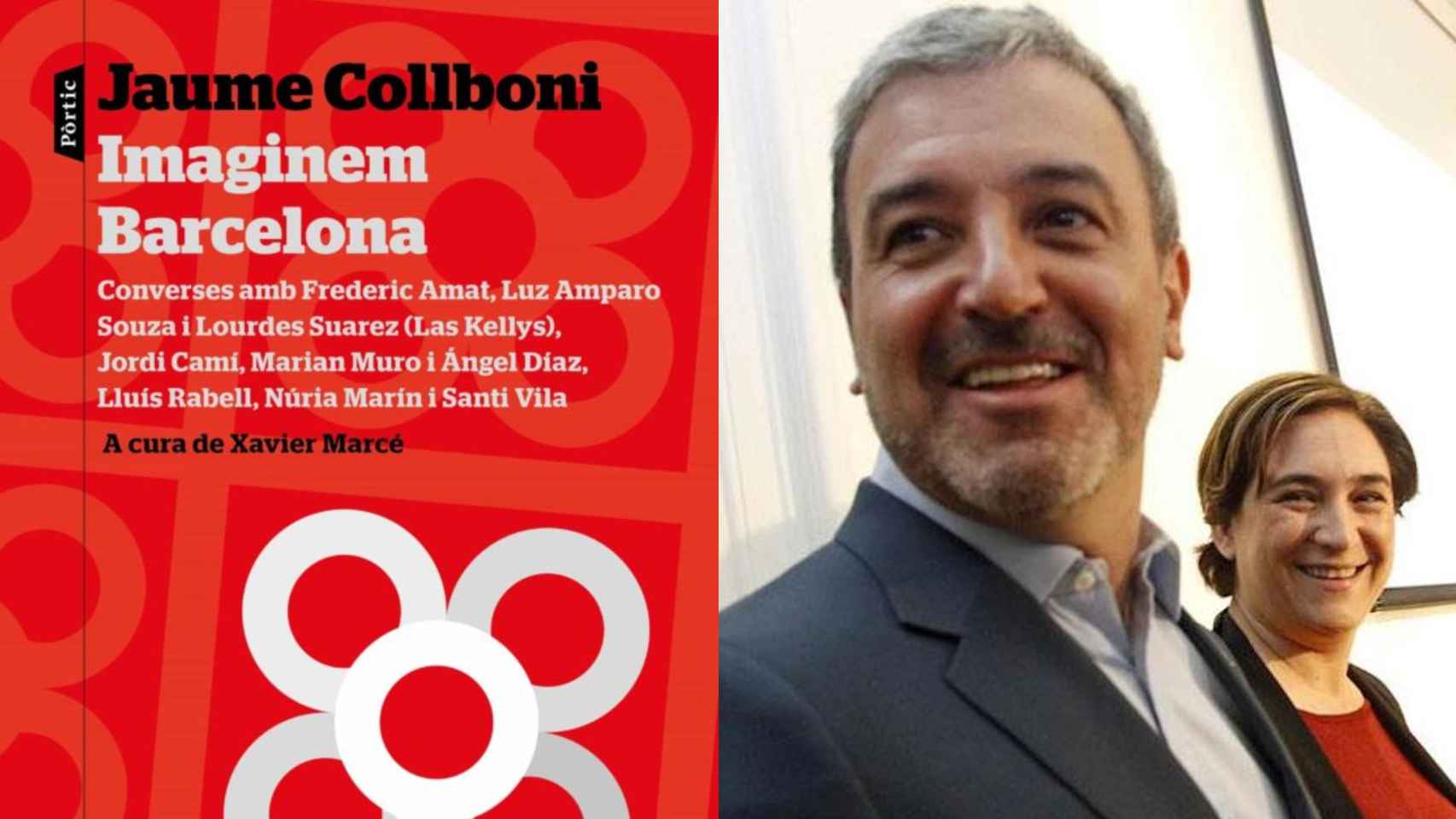 Fotomontaje de la portada del libro de Jaume Collboni y el político junto a Ada Colau / METRÓPOLI ABIERTA