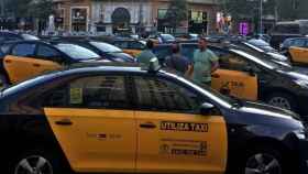 Taxis en Barcelona durante una movilización / AO