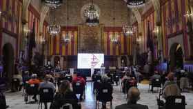 El Saló de Cent del Ayuntamiento de Barcelona durante la entrega de las Medallas de Honor de la ciudad / EUROPA PRESS