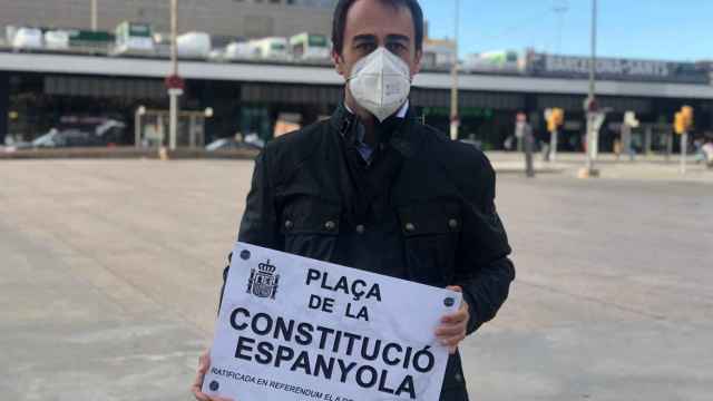 Óscar Ramírez, en la Plaza dels Països Catalans de Barcelona / PP