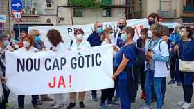 Protesta por el CAP Gòtic / TWITTER