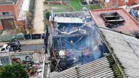 La nave industrial okupada de Badalona que se incendió en diciembre del 2020 / BOMBERS DE LA GENERALITAT