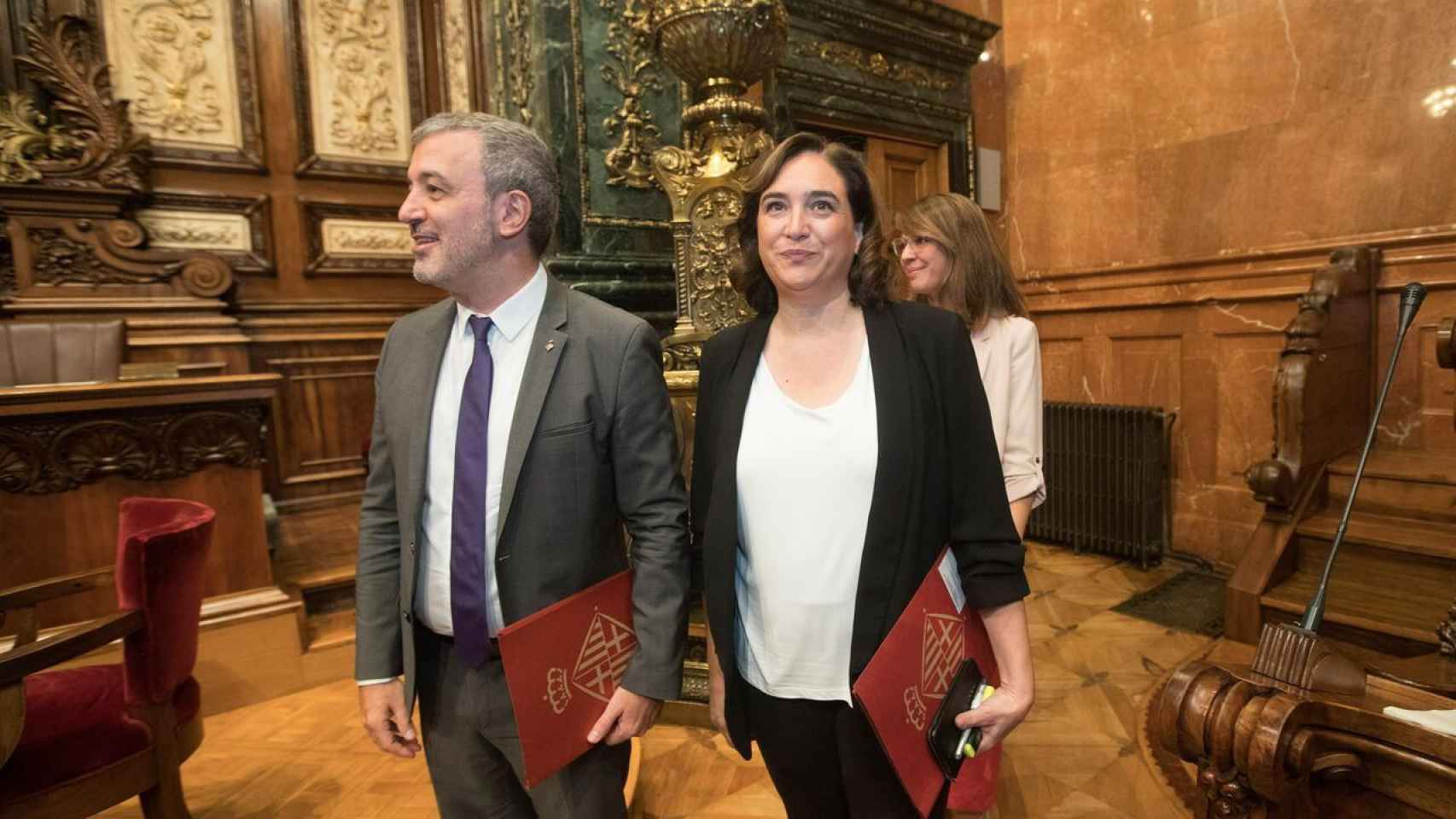 Jaume Collboni y Ada Colau en un acto en Barcelona / EFE