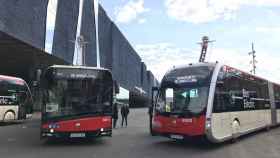 Autobuses eléctricos TMB, en una imagen de archivo / EUROPA PRESS