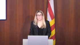 Elsa Artadi, durante la rueda de prensa para anunciar el no de JxCat al presupuesto de 2021 / EUROPA PRESS