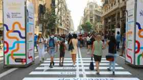 La calle Gran de Gràcia, cortada al tráfico durante la Mercè / AYUNTAMIENTO DE BARCELONA
