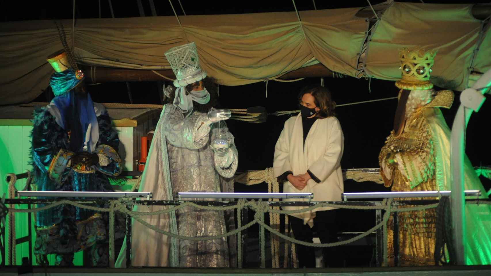 Ada Colau durante la entrega de la llave mágica a los Reyes Magos / EUROPA