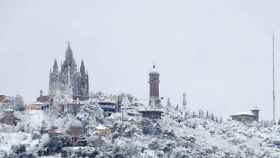 El Tibidabo de Barcelona completamente nevado, en una imagen de archivo