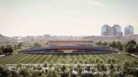 Simulación de la nueva ciudad deportiva de la Fundación Damm, que prevé inaugurar en 2023 / DAMM