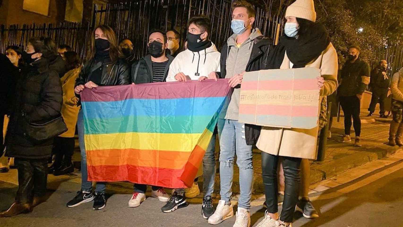 Manifestación contra la agresión transfóbica de Horta / REDES SOCIALES