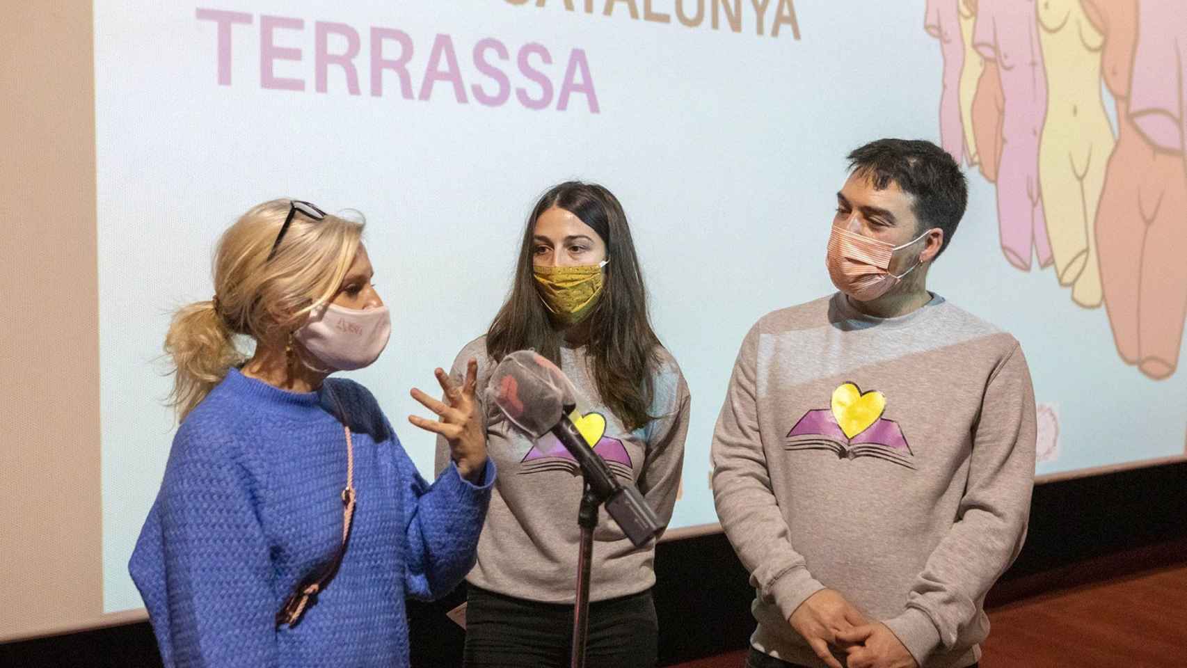 Los promotores del 'Sex Education Film Festival' junto a la actriz Rosa Boladeras, concejala de Cultura de Terrassa / EUROPA PRESS