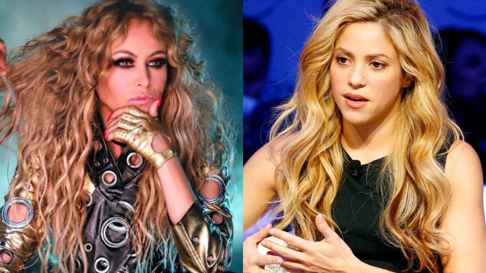 Paulina Rubio y Shakira en un fotomontaje / BMAGAZINE