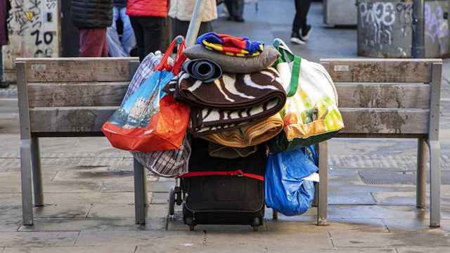 Enseres de una persona sintecho en Barcelona / ARRELS FUNDACIÓ