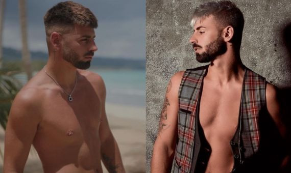 Isaac Torres con el torso desnudo / INSTAGRAM