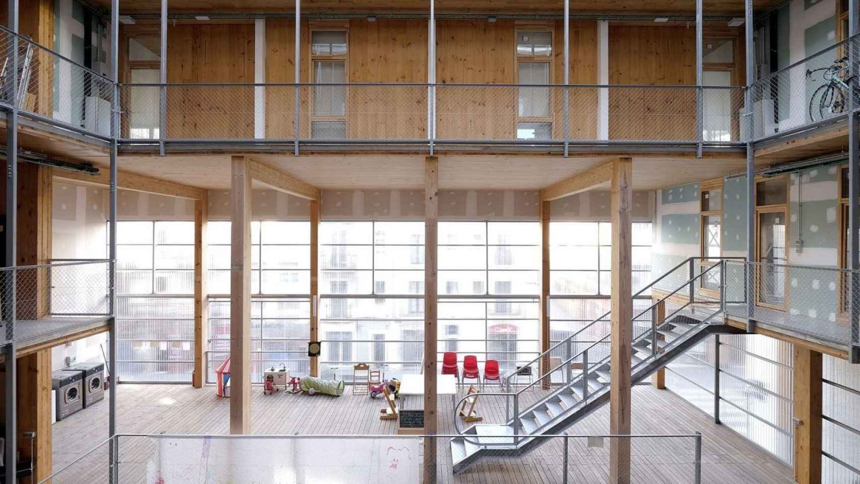 Interior del edificio de madera más alto de España / MADERA SOSTENIBLE