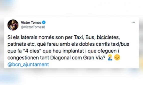 Víctor Tomàs carga contra Ada Colau / REDES SOCIALES