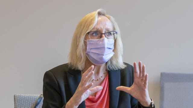 Assumpta Escarp en las instalaciones de Metrópoli Abierta / MA - LENA PRIETO