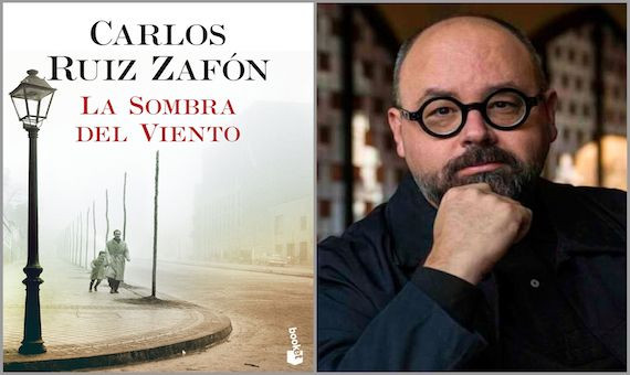 Fotomontaje del libro 'La sombra del viento' y Carlos Ruiz Zafón, su autor / MA