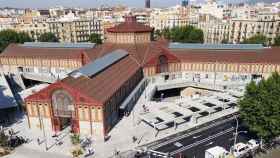 Imagen aérea del mercat de Sant Antoni de Barcelona / EFE