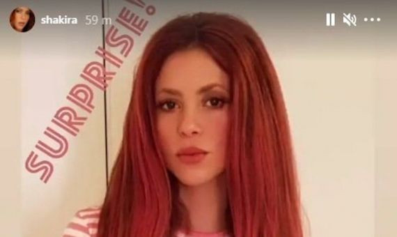 La cantante colombiana Shakira con el pelo rosa / INSTAGRAM