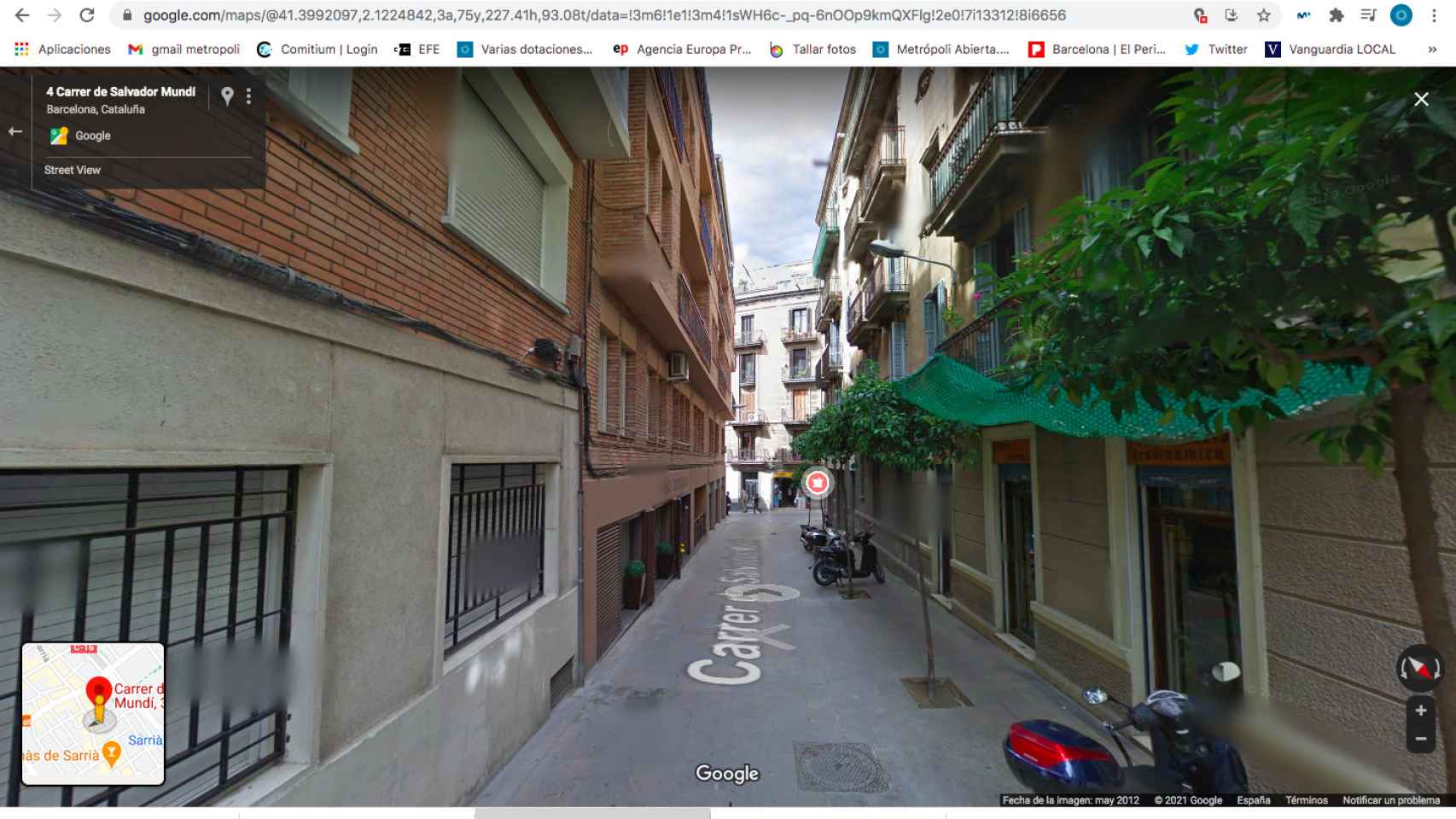 La calle Salvador Mundi donde ha tenido lugar la okupación / GOOGLE MAPS
