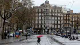 Aspecto lluvioso de Barcelona en una imagen de archivo / EFE - Quique Garcia