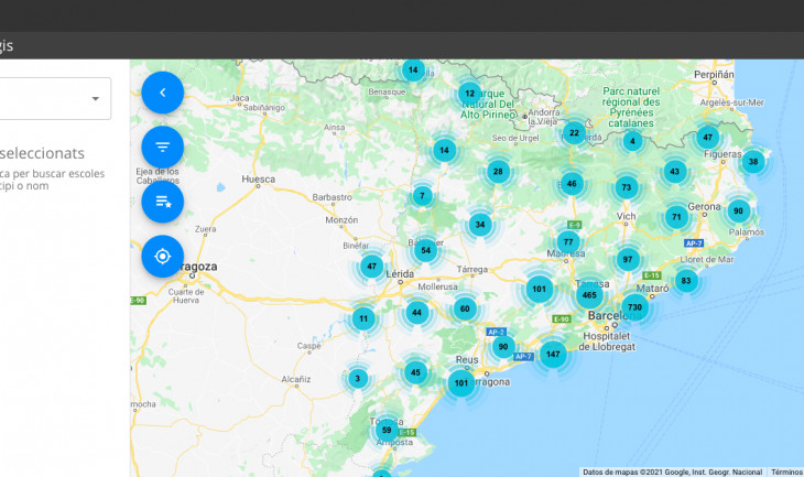 Mapa interactivo para conocer en tiempo real la afluencia en cada colegio electoral / GENERALITAT