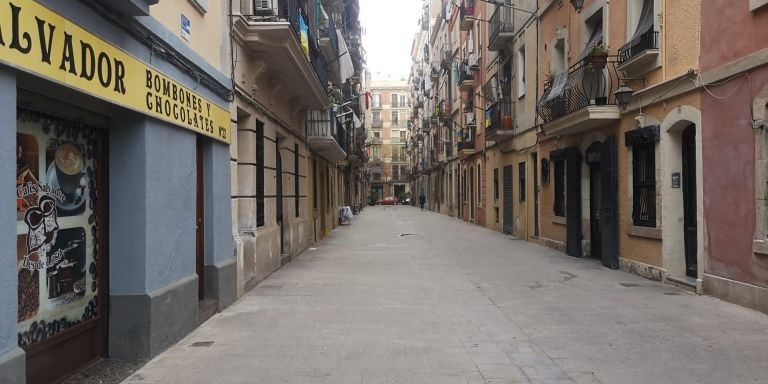 Calle del Baluard de La Barcelona, en una imagen de este febrero / G.A