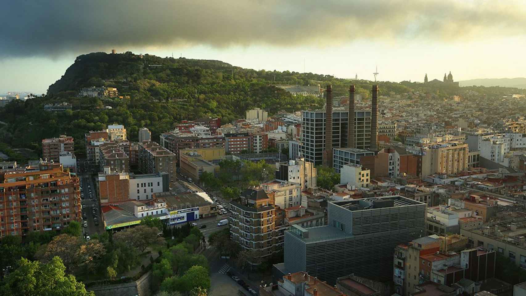 Vista aérea del barrio del Poble-sec / AYUNTAMIENTO DE BARCELONA