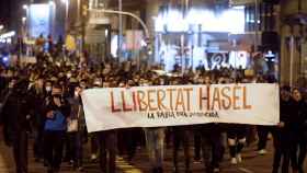 Manifestación en Barcelona contra el encarcelamiento de Pablo Hasél / EFE