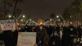 Séptima noche de protestas en Barcelona por Pablo Hasél / LORENA SOPENA - EUROPA PRESS