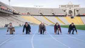 El equipo de Ogilvy Sports en Barcelona en el estadio Olímpico Lluís Companys/ OGILVY