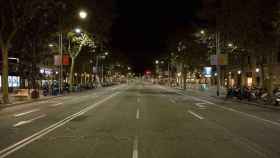 Imagen del Paseo de Gràcia totalmente vacío / EFE