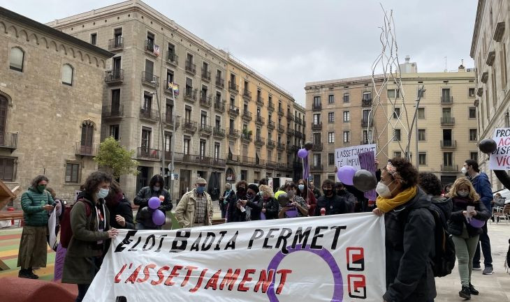 Manifestación en la plaza Sant Miquel de Barcelona / DAVID GORMAN
