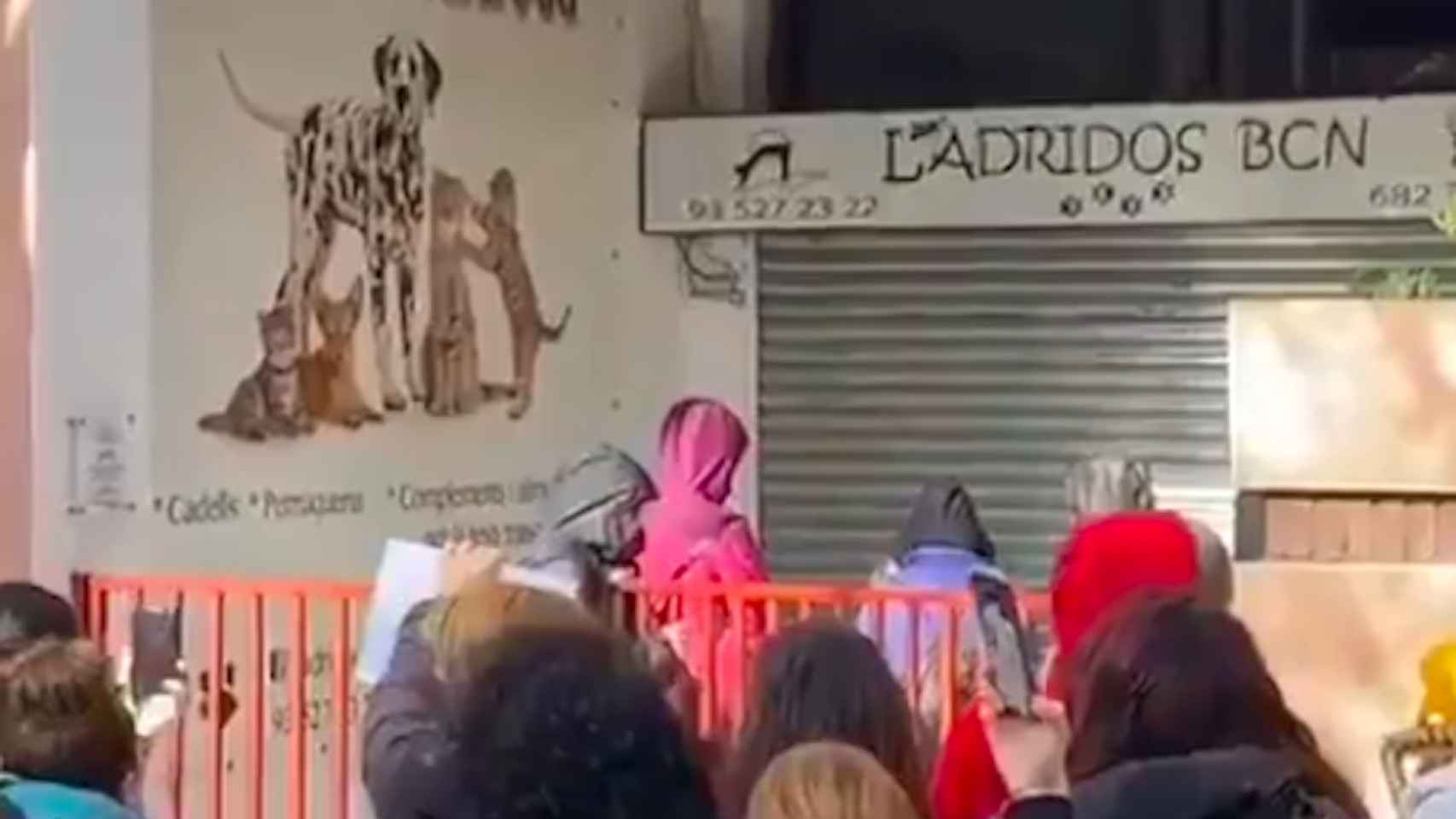 Protesta frente a la tienda de animales que escondía perros muertos / REDES SOCIALES
