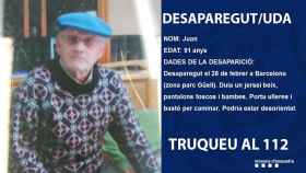 Desaparece un anciano de 91 años en el Park Güell / MOSSOS D'ESQUADRA