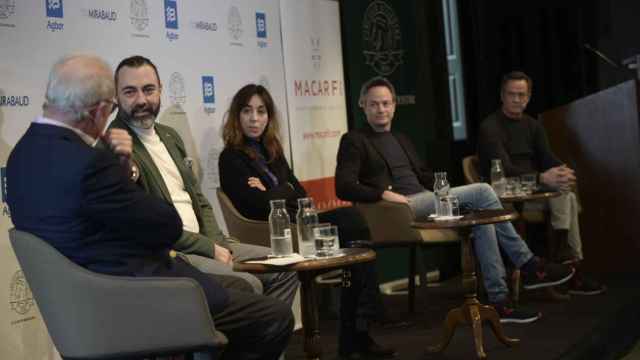 Los chefs Núria Gironès, Rafa Zafra y Sergio y Javier Torres durante el evento celebrado en el Círculo Ecuestre / CEDIDA