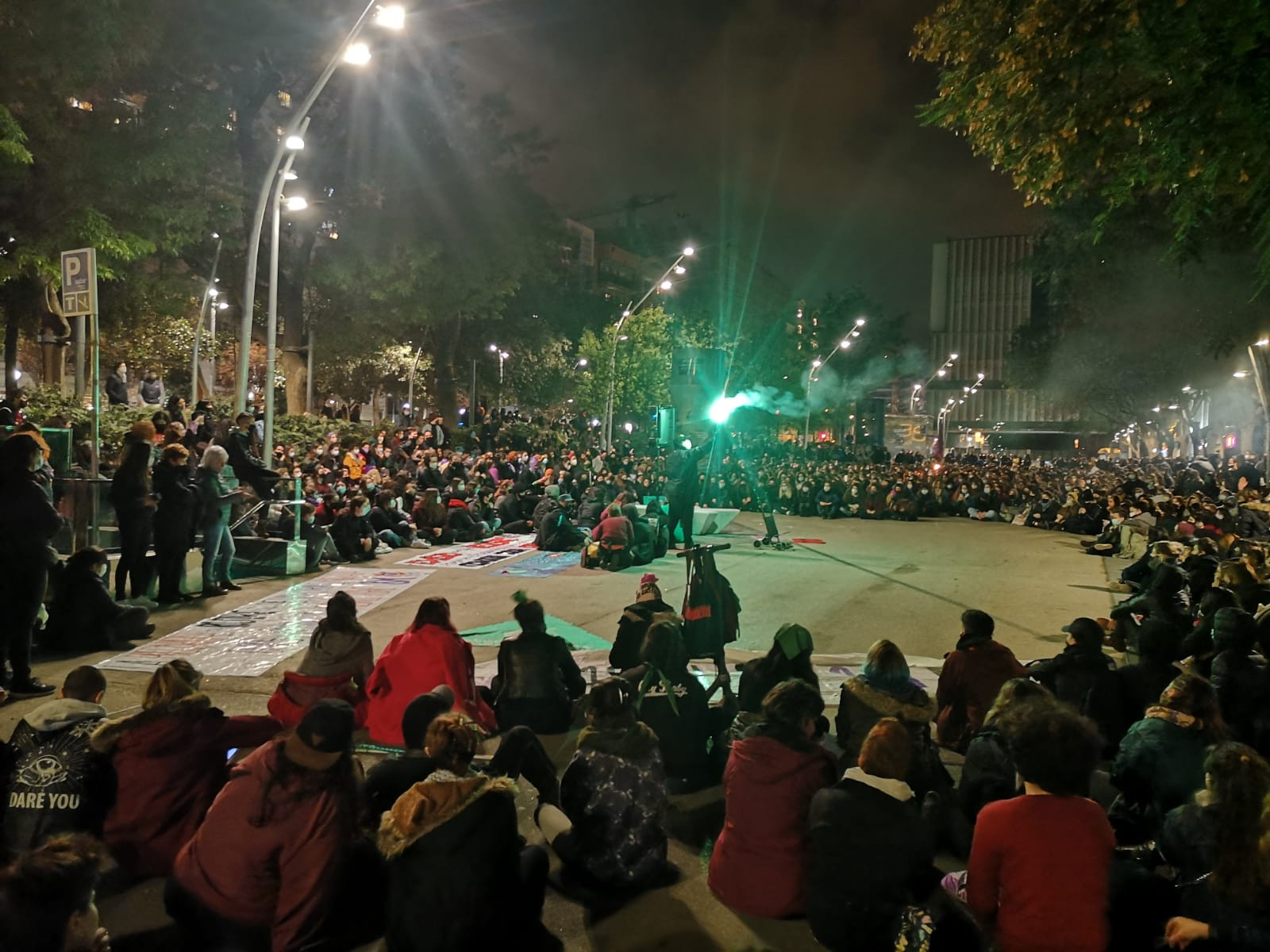 Concentración feminista en la plaza de Gal·la Placídia este domingo/ G.A