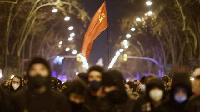 Manifestación de este sábado en Barcelona para pedir la libertad de Hasel/ AGENCIAS