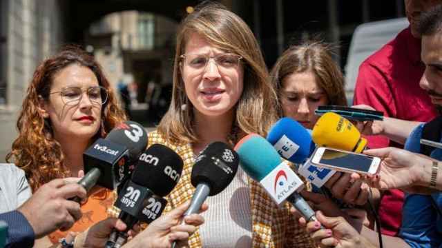 Janet Sanz, en un acto con los medios de comunicación / EUROPA PRESS