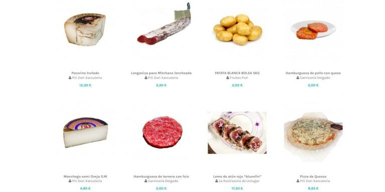 Algunos de los productos que pueden encontrarse en el 'marketplace' de Castelldefels/ APROP ONLINE