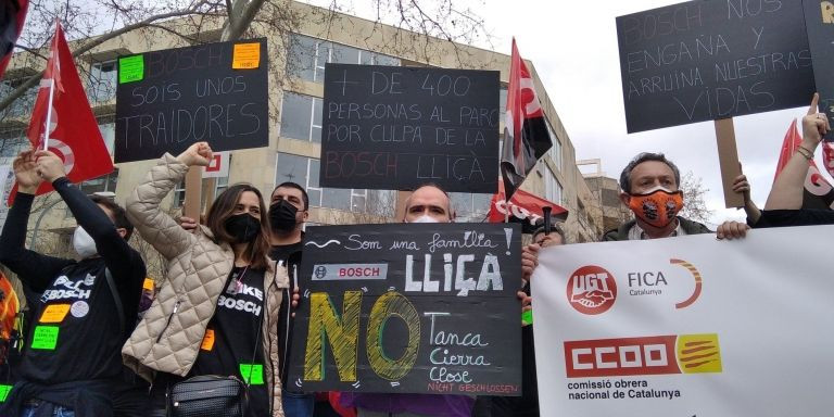 Manifestación en Barcelona contra el cierre de la planta de Bosch en Lliçà d'Amunt / REDES SOCIALES