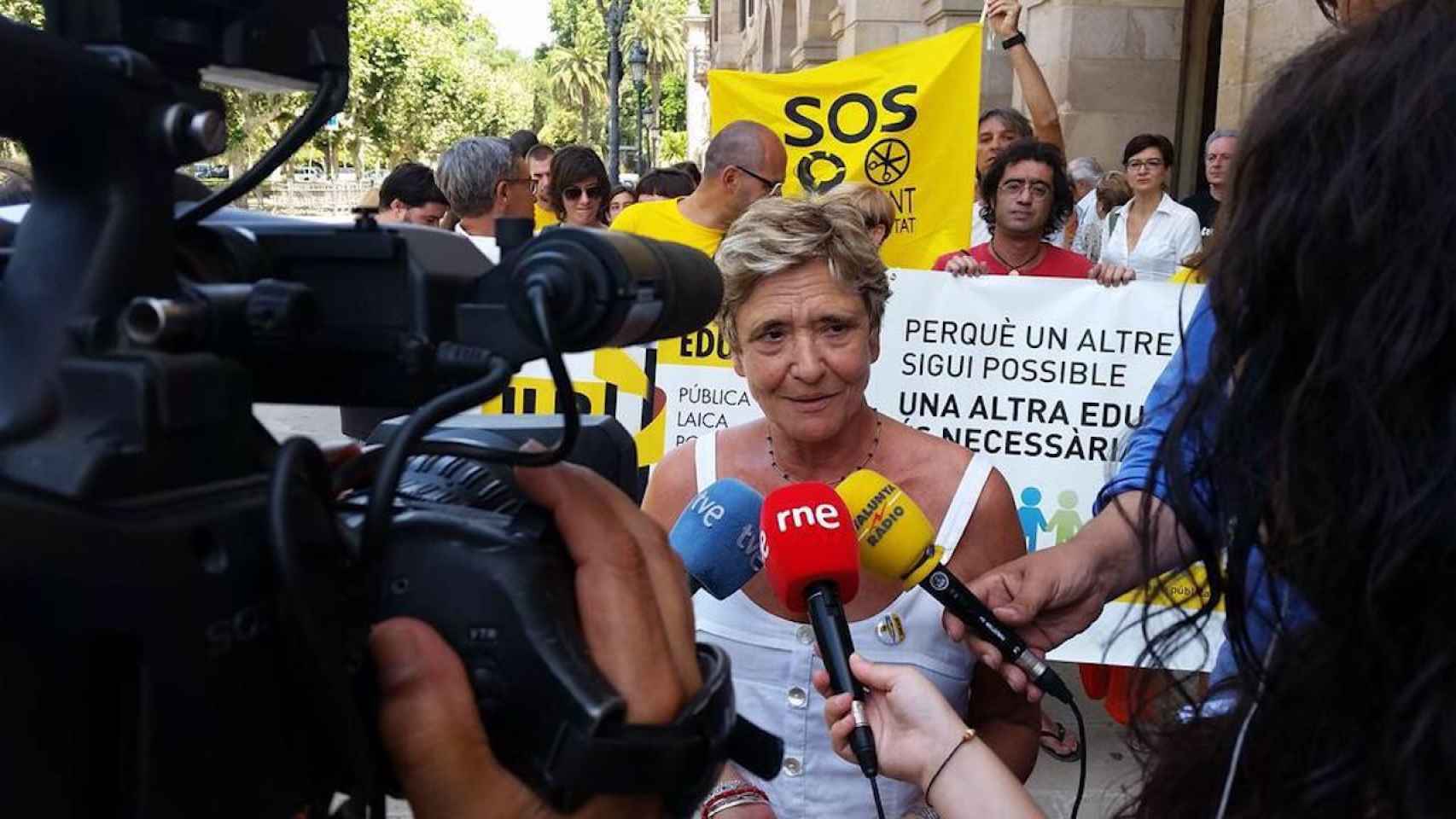 Rosa Cañadell, en un acto con medios de comunicación en 2015 / CEDIDA ROSA CAÑADELL
