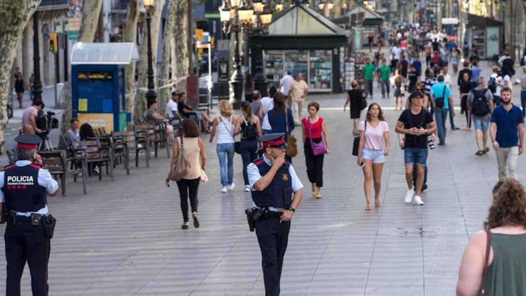 La Rambla de Barcelona, en 2017, tras el atentad yihadista / ARCHIVO - EFE