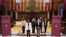 Los líderes políticos de la ciudad en la reunión de seguimiento del Pacto por Barcelona / AYUNTAMIENTO DE BARCELONA
